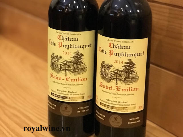  Rượu vang Château Côte Puyblanquet 2014